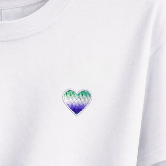 Premium Shirt - Herz - Gay (Bestickt)