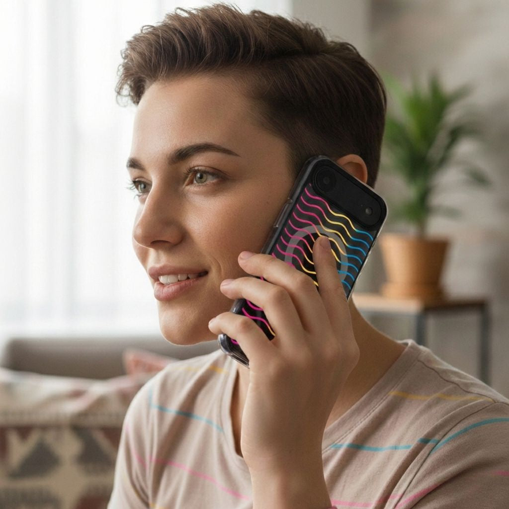 Transparente iPhone®-Hülle mit MagSafe® - Pansexuell