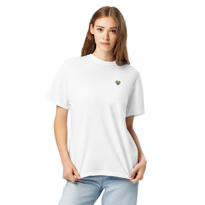 Premium Shirt - Herz - Queer (Bestickt)