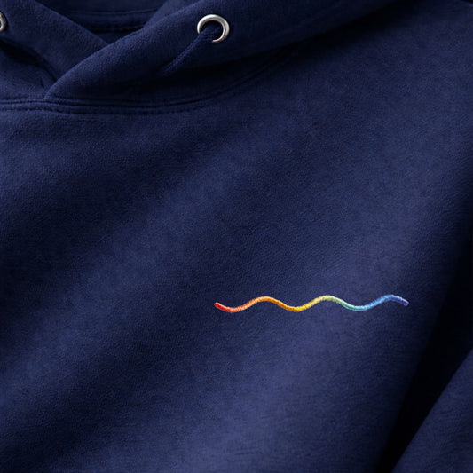 Hoodie - Welle - Queer (Bestickt)